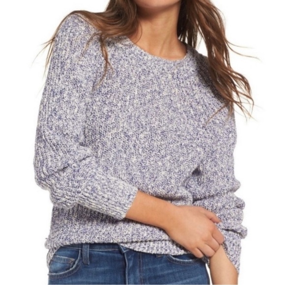 Free People Sweaters - Free PEOPLE WOMEN'S Electric City Blue MARBLED KNIT SWEATER SIZE Medium